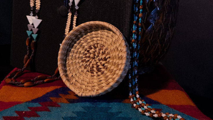 Native cultural objects on display