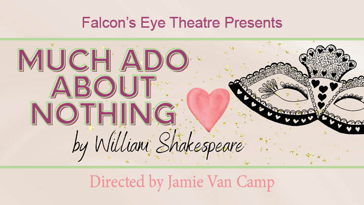 "Much Ado About Nothing" play graphic